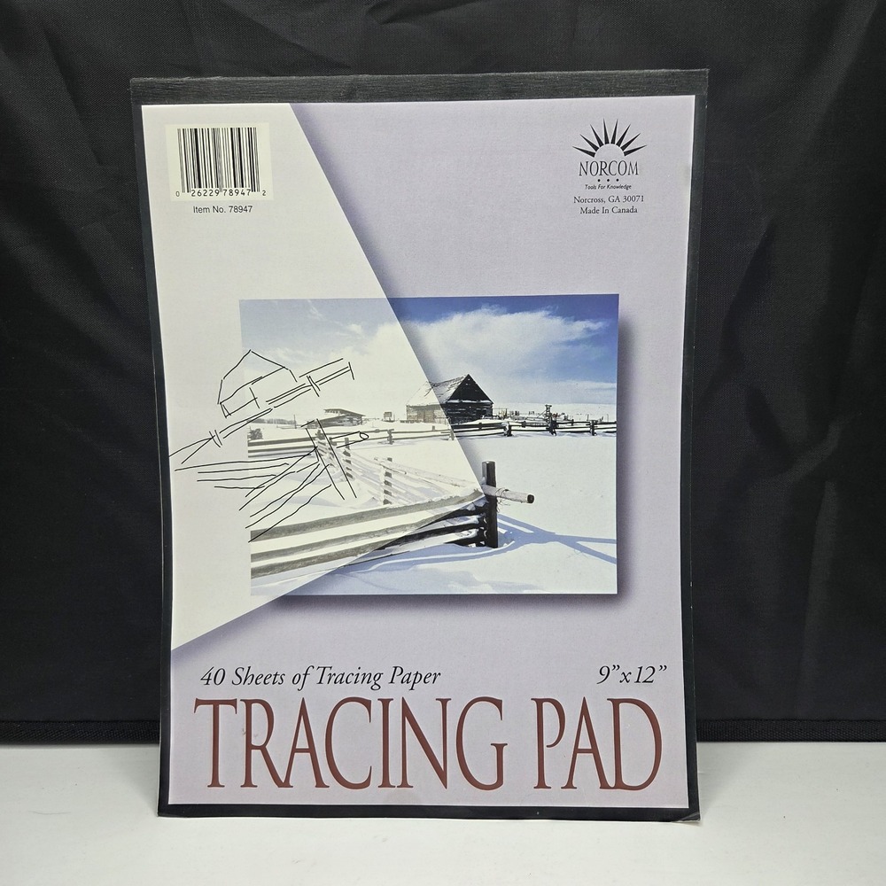 Norcom Tracing Pad 9x12 40 Sheets Artist Drafting Drawing Paper New